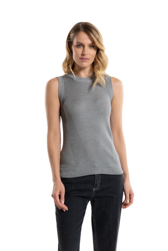 Panicale Cashmere topje dames taupe