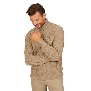Gran Sasso Men pull trui rolkraag heren beige
