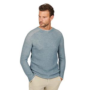 Phil Petter pull trui ronde hals heren blauw