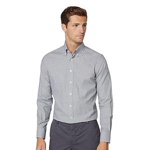 Hackett London hemd lange mouwen heren donker grijs
