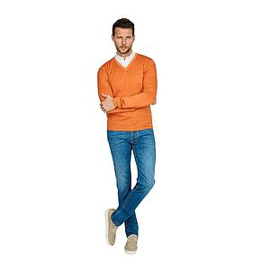 Gran Sasso Men pull trui v-hals heren oranje
