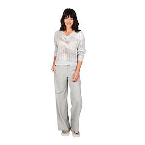 Panicale Cashmere pull trui v-hals dames grijs