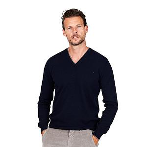 Gran Sasso Men pull trui v-hals heren marine