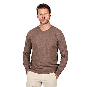 Gran Sasso Men pull trui ronde hals heren bruin
