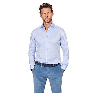 Eton hemd lange mouwen heren blauw