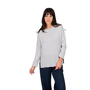 Gran Sasso Women pull trui ronde hals dames grijs