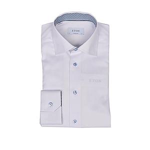 Eton hemd lange mouwen heren wit