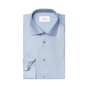 Eton hemd lange mouwen heren licht blauw Slim fit