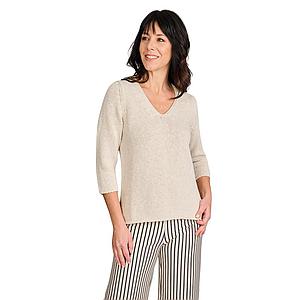 Anneclaire pull trui v-hals dames zand D1118 1612 551