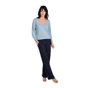 Anneclaire pull trui v-hals dames licht blauw D0964 317 15