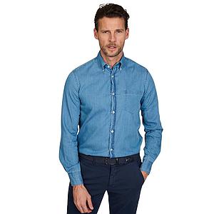 Paul & Shark hemd lange mouwen heren denim Giza Cotton