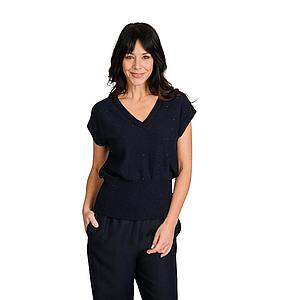 Fabiana Filippi pull trui v-hals dames marine