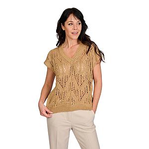 Gran Sasso Women pull trui v-hals dames camel