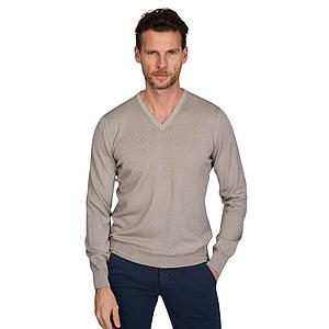 Gran Sasso Men pull trui v-hals heren grijs