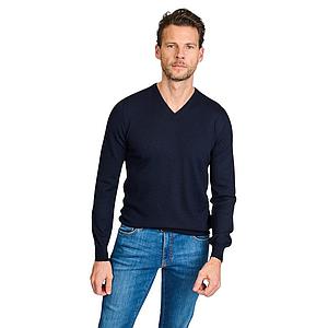 Gran Sasso Men pull trui v-hals heren donker blauw