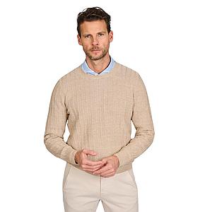 Gran Sasso Men pull trui ronde hals heren beige