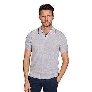 Gran Sasso Men polo shirt korte mouwen heren grijs