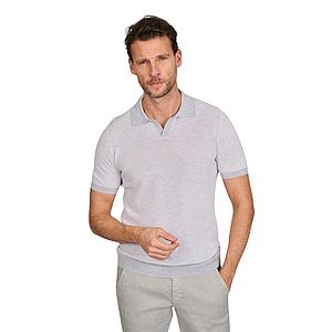 Gran Sasso Men polo shirt korte mouwen heren grijs