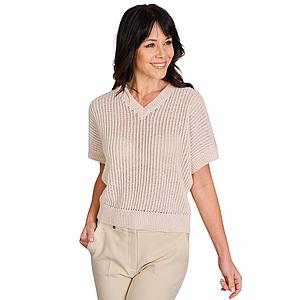 Peserico pull trui v-hals dames beige