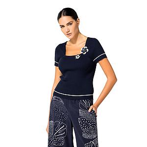 Caroline Biss T-shirts korte mouwen dames marine 1261/21