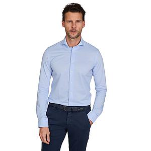 Profuomo chemise à manches longues hommes bleu clair