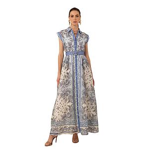 Hale Bob kleedje dames blauw Holland maxi