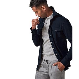 Profuomo hemd korte mouwen heren marine