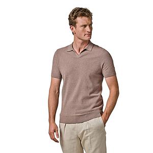 Profuomo polo shirt korte mouwen heren bruin