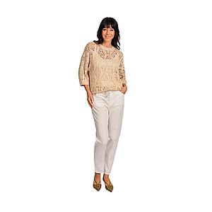 Panicale Cashmere pull trui ronde hals dames beige