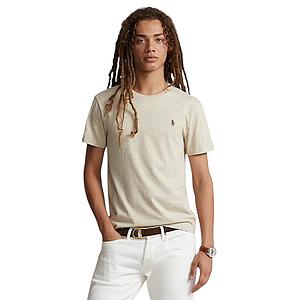 Polo Ralph Lauren Men t-shirt korte mouwen heren beige custom slimfit