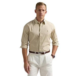 Polo Ralph Lauren Men hemd lange mouwen heren beige custom fit