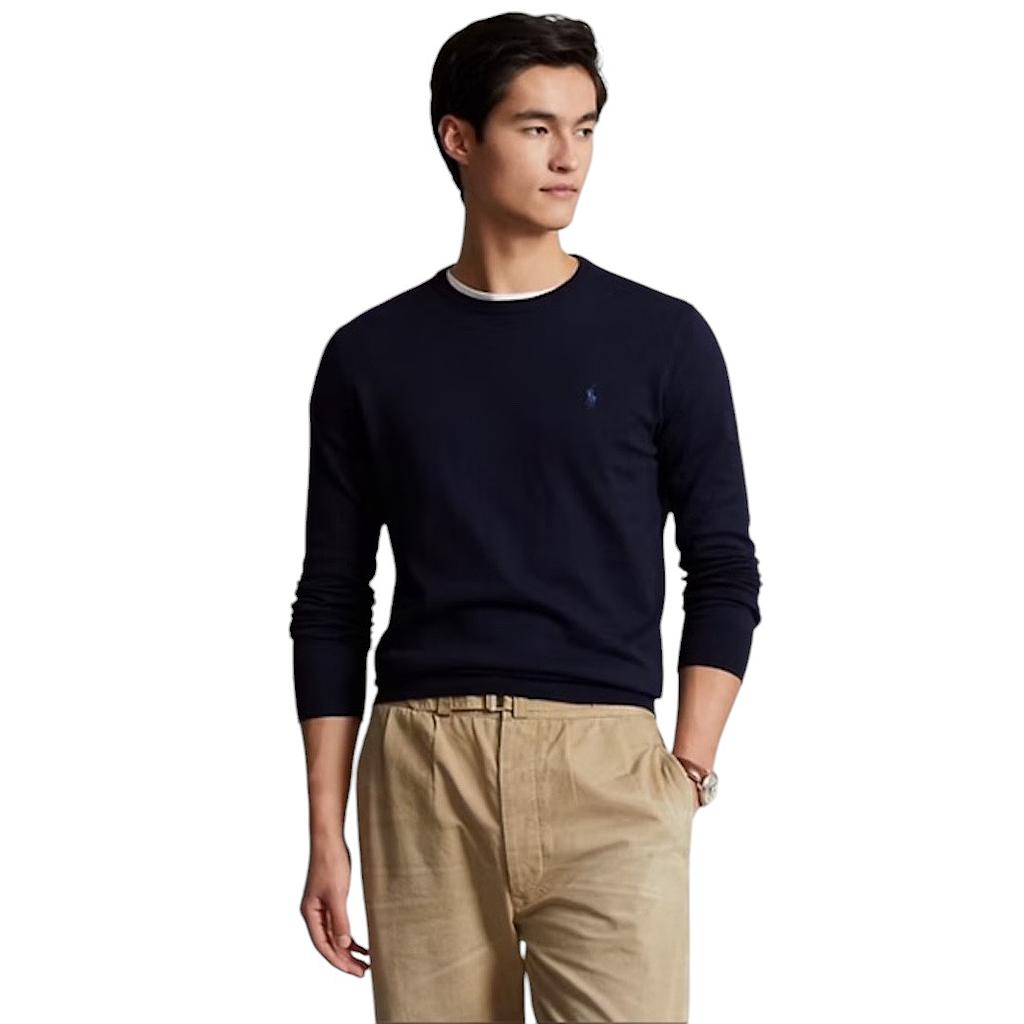 Polo Ralph Lauren Men pull trui ronde hals heren marine Slimfit