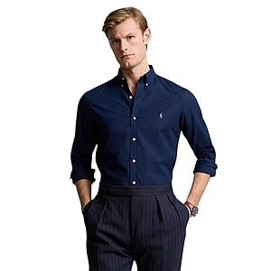 Polo Ralph Lauren Men hemd lange mouwen heren marine Slimfit