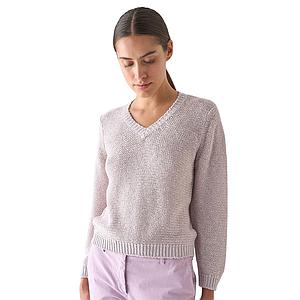 Anneclaire pull trui v-hals dames lila D1128 1614 723