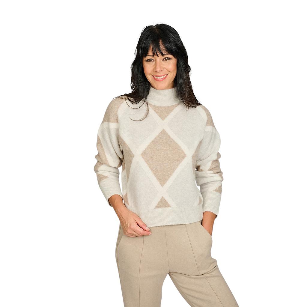 Anneclaire pull trui dames camel D1255 461 650.