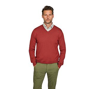 Gran Sasso Men pull trui v-hals heren donker rood