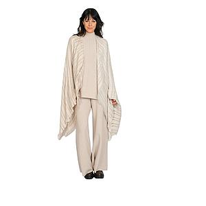 Panicale Cashmere poncho dames greige