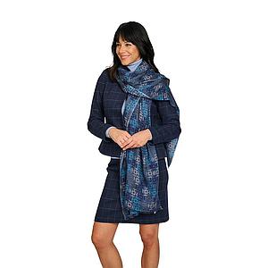 Hemisphere sjaal dames blauw ALIKI