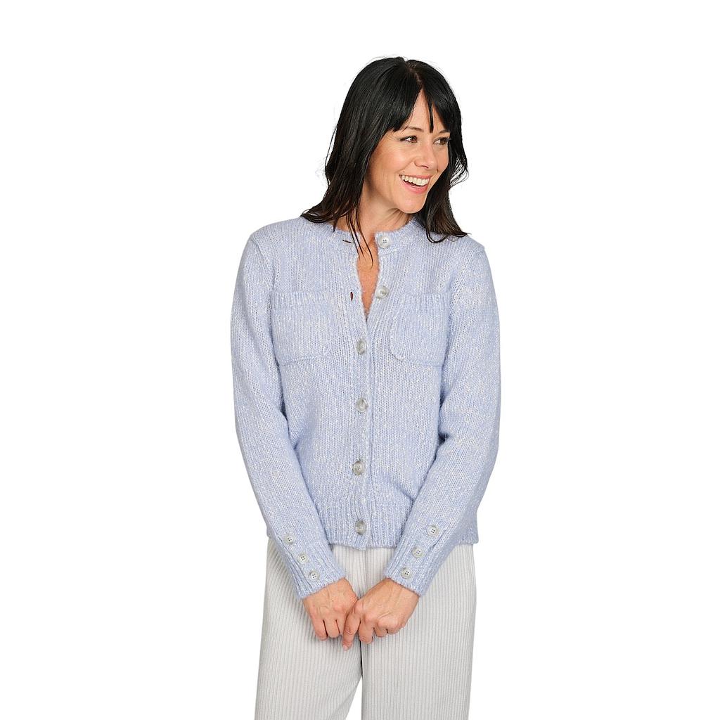 Anneclaire gilet dames paars