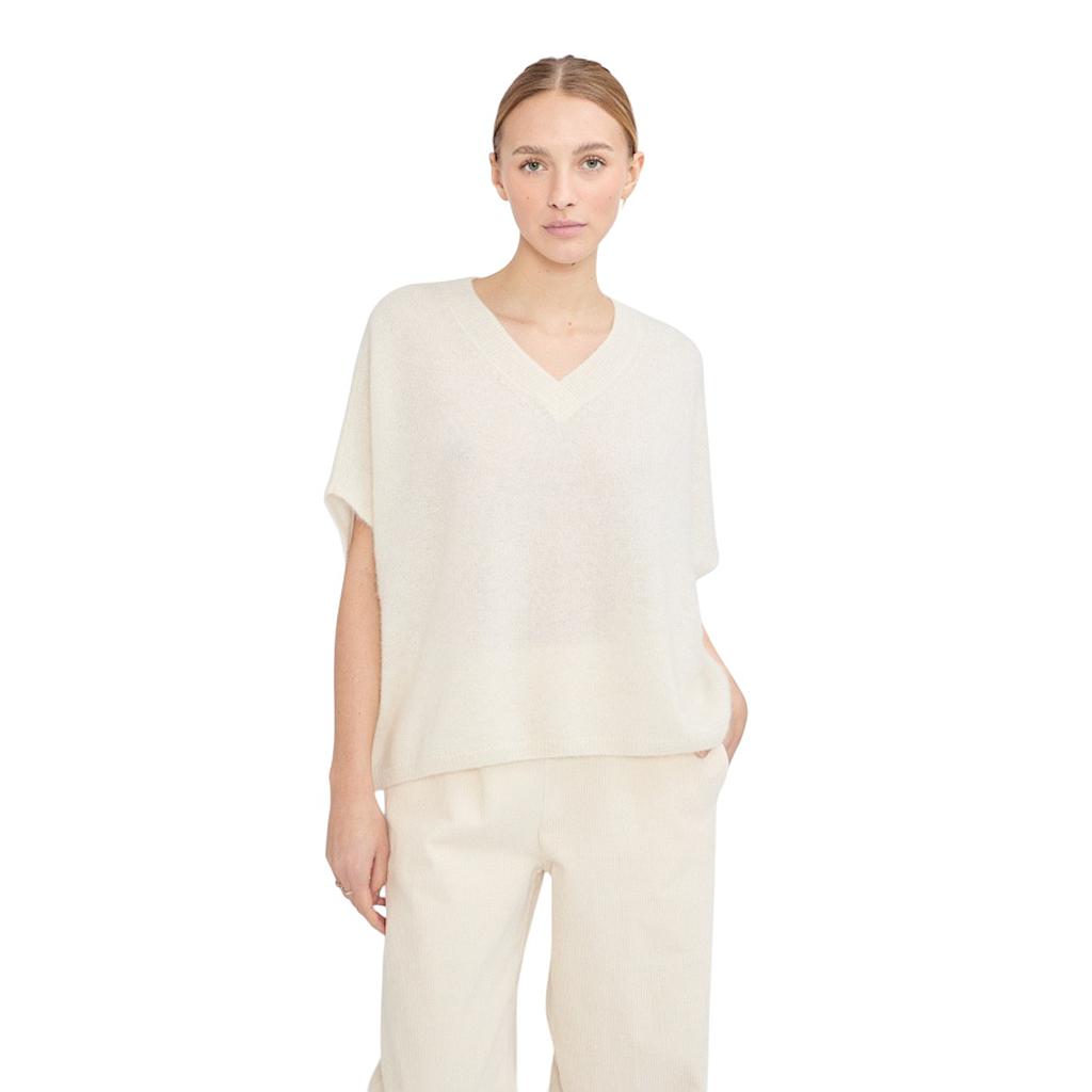 Jeff poncho dames ecru OONA