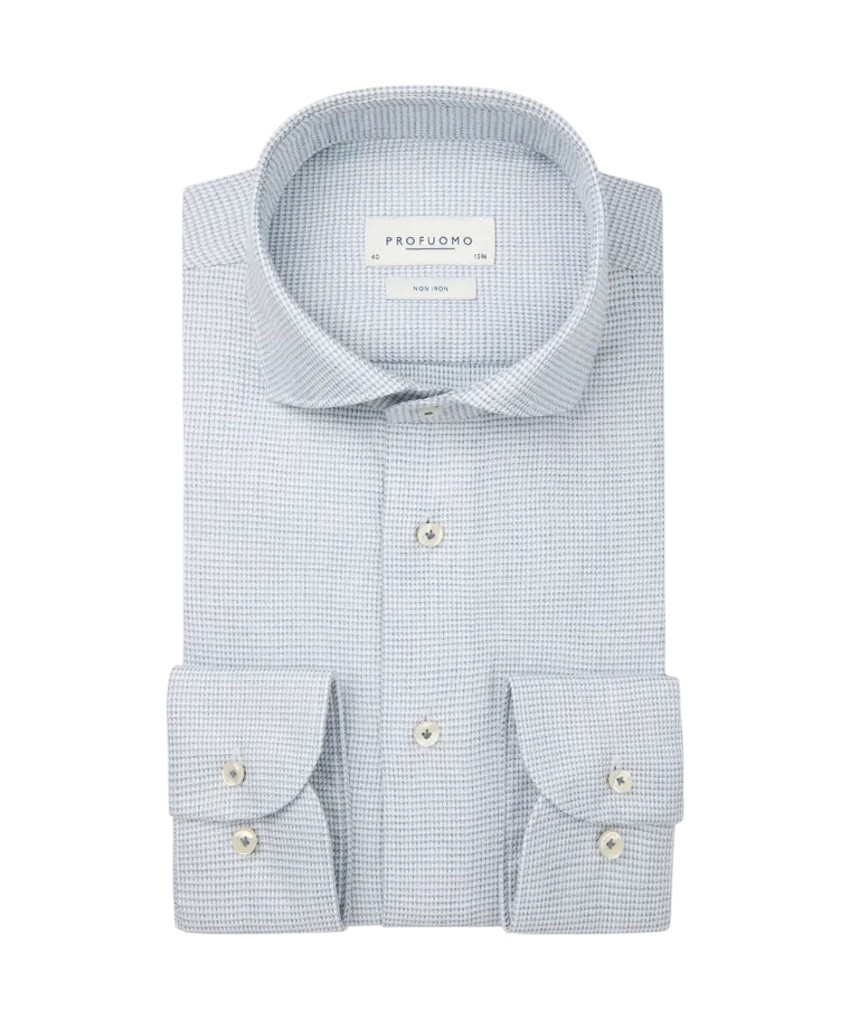 Profuomo hemd lange mouwen heren marine