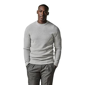 Profuomo pull trui ronde hals heren licht grijs