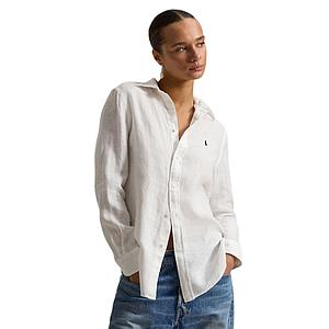 Polo Ralph Lauren Women blouse lange mouwen dames wit Classic fit