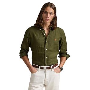 Polo Ralph Lauren Men hemd lange mouwen heren olijf slim fit 710968915006