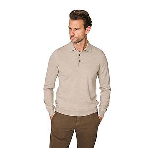 Gran Sasso Men polo shirt lange mouwen heren blauw
