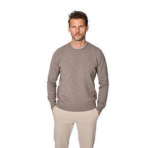 Gran Sasso Men pull trui ronde hals heren taupe