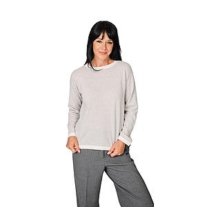 Anneclaire pull trui ronde hals dames grijs D1842 857 265