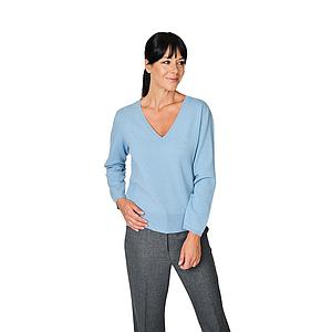 Anneclaire pull trui v-hals dames ciel D1839 857 21