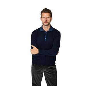 Paul & Shark polo shirt lange mouwen heren marine 16311109 050