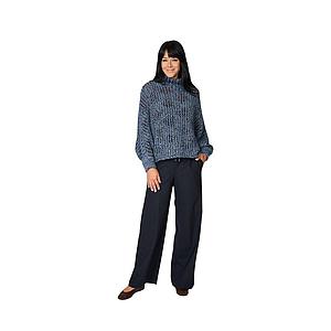 Panicale Cashmere pull trui rolkraag dames marine